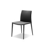 ZENO Grey Leatherette Dining Chair, Steel Legs 6 ZENO Grey Leatherette Dining Chair, Steel Legs