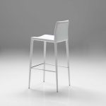 ZENO White Leatherette Upholstered Counter Stool Steel Legs 4 ZENO White Leatherette Upholstered Counter Stool Steel Legs