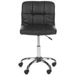 Modern Black Faux Leather Adjustable Home Office Desk Chair 7 Modern Black Faux Leather Adjustable Home Office Desk Chair