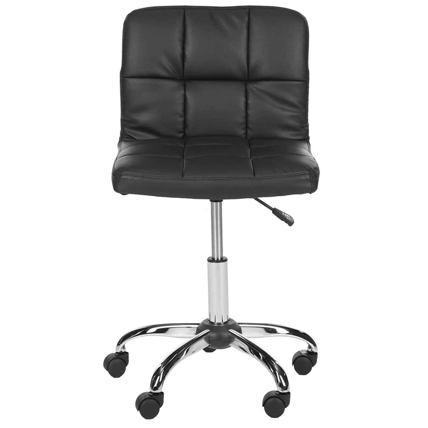 Modern Black Faux Leather Adjustable Home Office Desk Chair 3 Modern Black Faux Leather Adjustable Home Office Desk Chair - Image 3