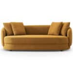 Yellow Boucle Modern French Sofa with Removable Legs