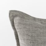 Zadie 14L x 26W Light Gray and Dark Gray Fabric Color Blocked Decorative Pillow Cover
