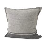 Zadie 20L x 20W Light Gray and Dark Gray Fabric Color Blocked Decorative Pillow Cover 11 Zadie 20L x 20W Light Gray and Dark Gray Fabric Color Blocked Decorative Pillow Cover