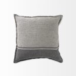Zadie 20L x 20W Light Gray and Dark Gray Fabric Color Blocked Decorative Pillow Cover 18 Zadie 20L x 20W Light Gray and Dark Gray Fabric Color Blocked Decorative Pillow Cover