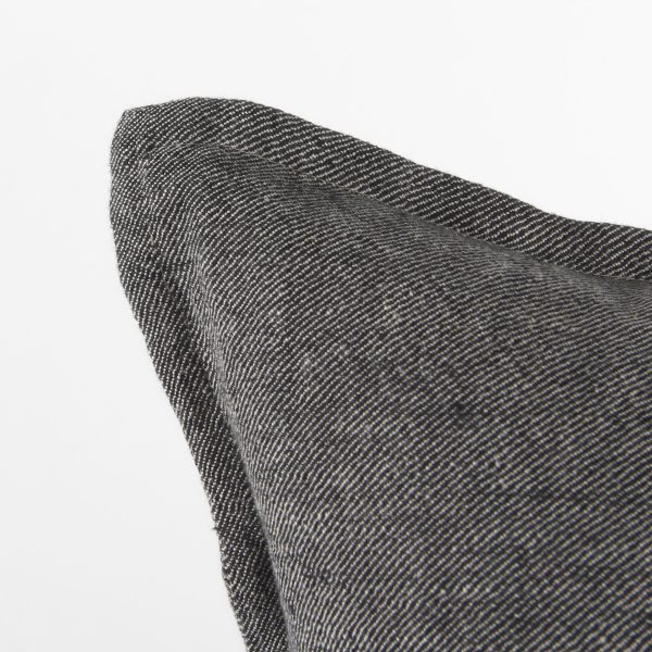 Zadie 20L x 20W Light Gray and Dark Gray Fabric Color Blocked Decorative Pillow Cover 9
