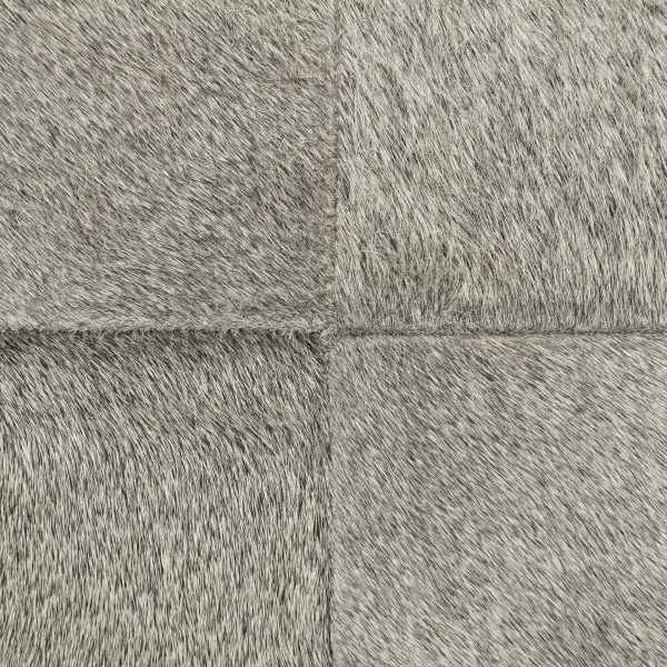 Zahavi I 20 Grey toned hair on hide ottoman 10