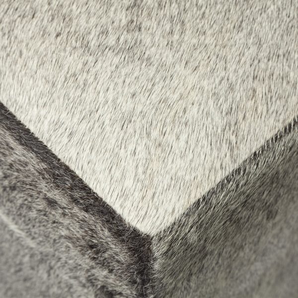Zahavi I 20 Grey toned hair on hide ottoman 9