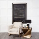 Zelda 20L x 20W Gold Metal-Cladded Z-Shaped Wooden Accent Table