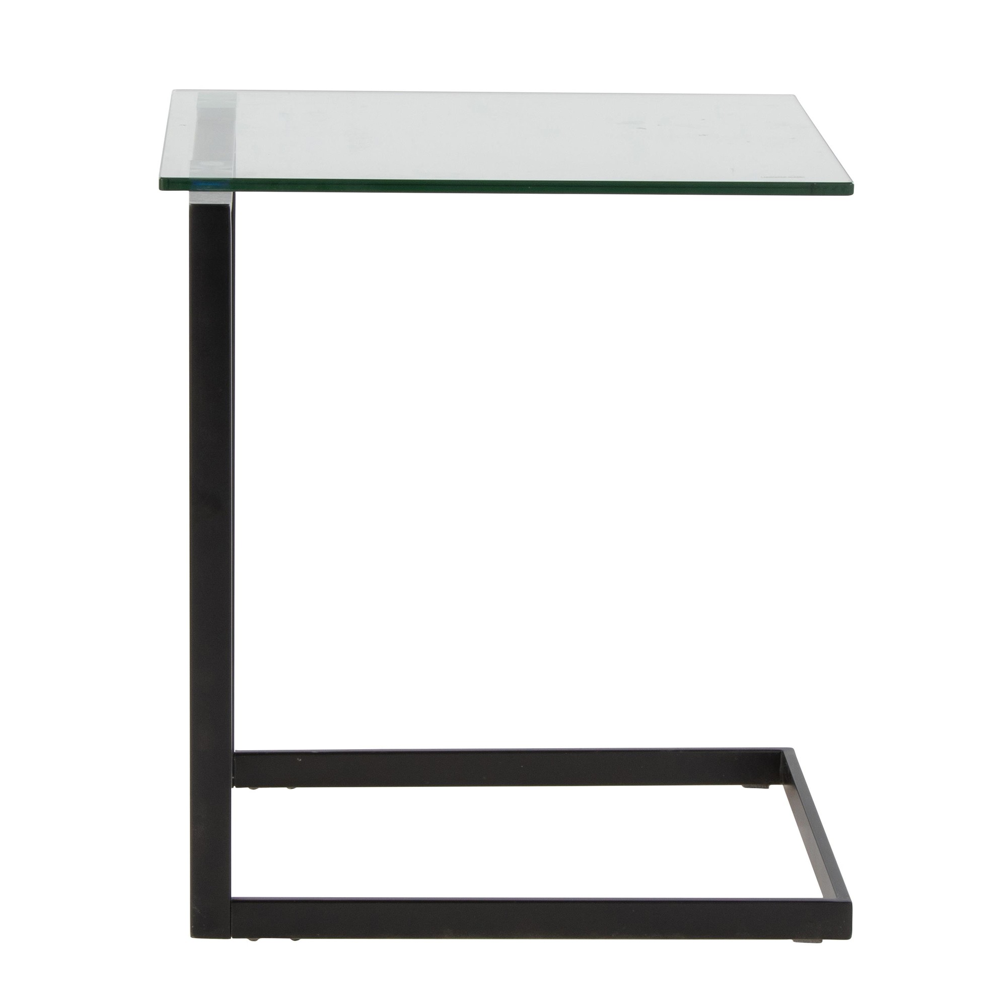 Zenn Contemporary Black Metal and Glass End Table 5 Zenn Contemporary Black Metal and Glass End Table - Image 5