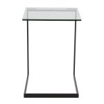 Zenn Contemporary Black Metal and Glass End Table 19 Zenn Contemporary Black Metal and Glass End Table