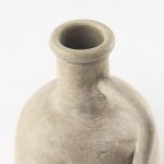 Zenni 5.3L x 5.3W x 9.3H Warm Beige Ceramic Vase