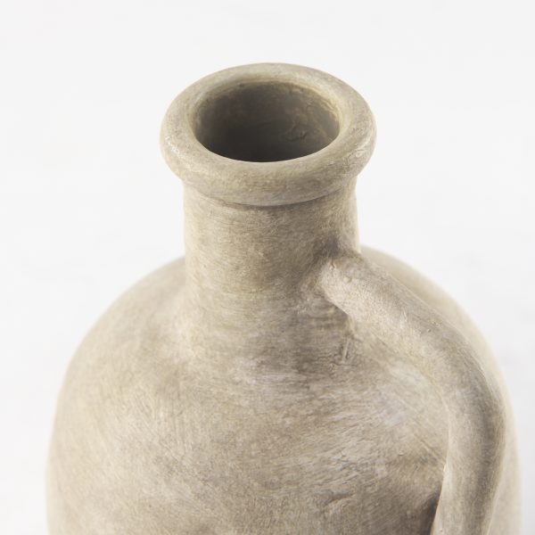 Zenni 5.3L x 5.3W x 9.3H Warm Beige Ceramic Vase 5