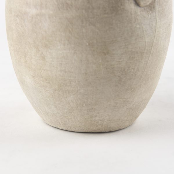 Zenni 5.3L x 5.3W x 9.3H Warm Beige Ceramic Vase 7