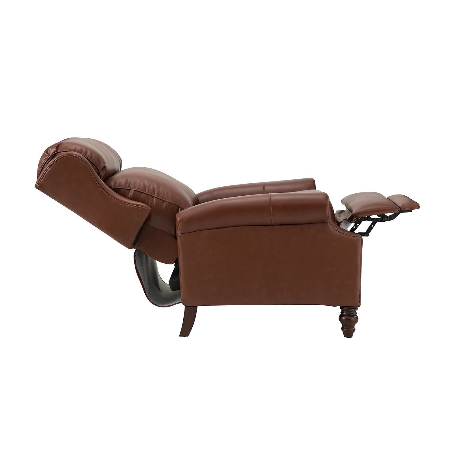 Zetes Brown Genuine Leather Modern Recliner 3 Zetes Brown Genuine Leather Modern Recliner - Image 3