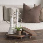 Ziva Large Distressed White Metal Sculptural Object
