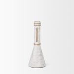 Ziva Small Distressed Wall White Metal Sculptural Object