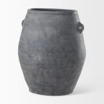 Zuma 27.2L x 20.5W x 31.9H Dark Gray Ceramic Floor Vase