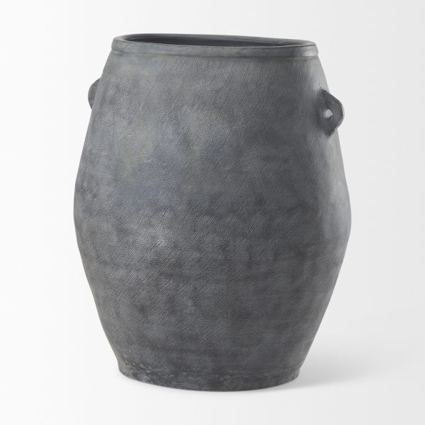 Zuma 27.2L x 20.5W x 31.9H Dark Gray Ceramic Floor Vase 1