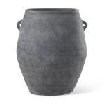 Zuma 27.2L x 20.5W x 31.9H Dark Gray Ceramic Floor Vase