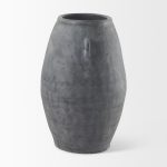 Zuma 27.2L x 20.5W x 31.9H Dark Gray Ceramic Floor Vase
