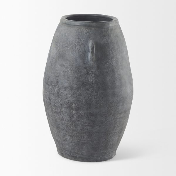 Zuma 27.2L x 20.5W x 31.9H Dark Gray Ceramic Floor Vase 2