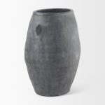 Zuma 27.2L x 20.5W x 31.9H Dark Gray Ceramic Floor Vase