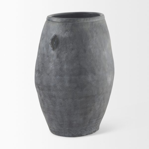 Zuma 27.2L x 20.5W x 31.9H Dark Gray Ceramic Floor Vase 3