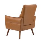 Zuri Camel Vegan Leather Accent Armchair