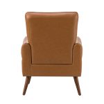 Zuri Camel Vegan Leather Accent Armchair