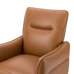 Zuri Camel Vegan Leather Accent Armchair