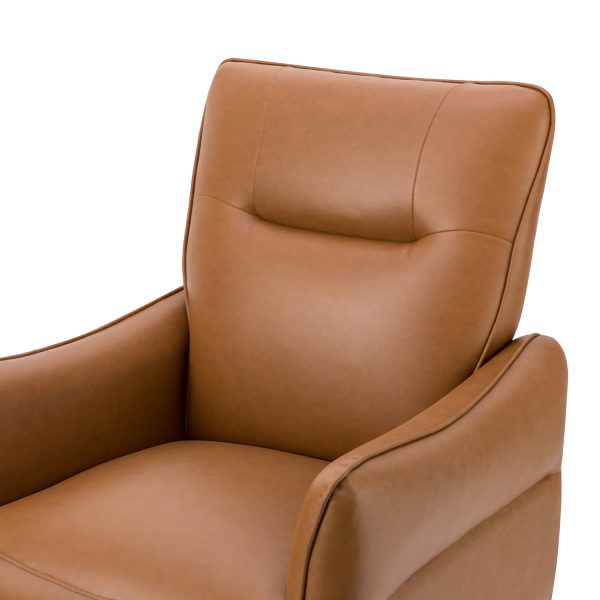 Zuri Camel Vegan Leather Accent Armchair 4
