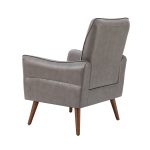 Zuri Grey Vegan Leather Accent Armchair