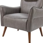 Zuri Grey Vegan Leather Accent Armchair