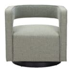 Sage Green Swivel Accent Chair with Armrest and Steel Base