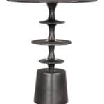 Modern Black Aluminum Side Table with Round Top and Rubber Feet 4 Modern Black Aluminum Side Table with Round Top and Rubber Feet