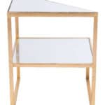 Gold Metal and Mirror Side Table with Bold Modern Design 12 Gold Metal and Mirror Side Table with Bold Modern Design