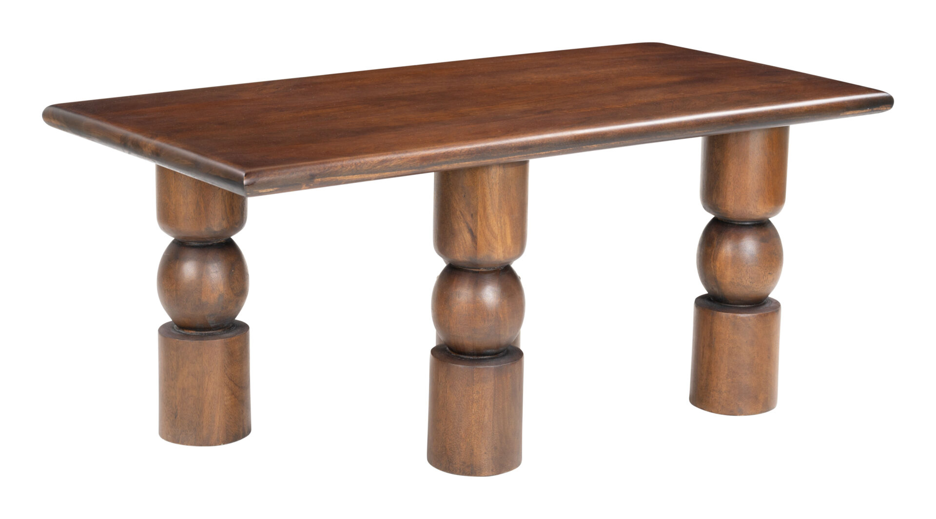Mid-Century Acacia Wood Split Coffee Table for Living Room 6 Mid-Century Acacia Wood Split Coffee Table for Living Room - Image 6