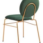 Green Velvet Counter Stool with Gold Legs and Footrest (Set of 2) 15 Green Velvet Counter Stool with Gold Legs and Footrest (Set of 2)