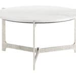 Luxurious Round Marble Coffee Table with Cast Aluminum Base 10 Luxurious Round Marble Coffee Table with Cast Aluminum Base