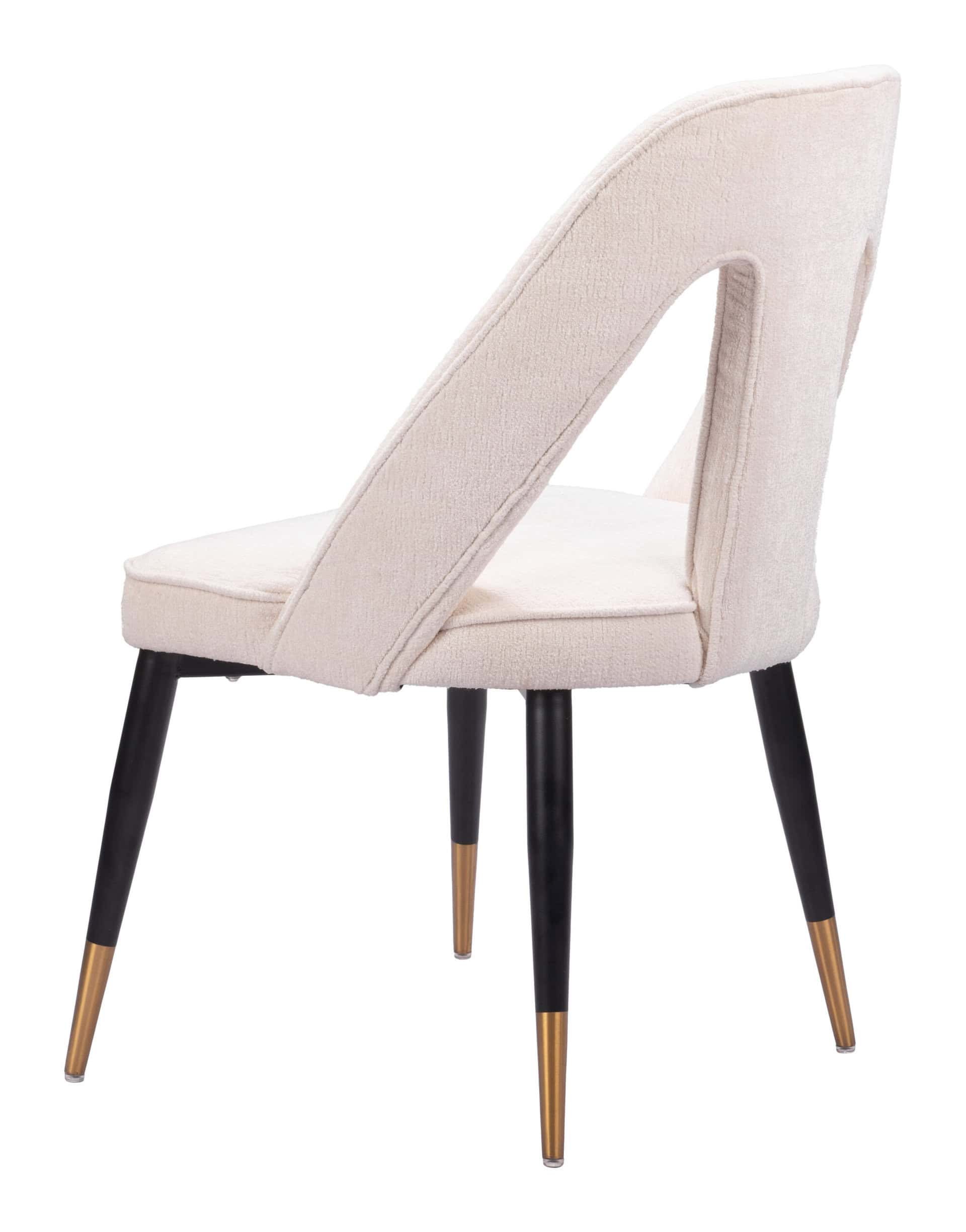 Ivory Dining Chair with Teddy Fabric and Steel Frame 19 Ivory Dining Chair with Teddy Fabric and Steel Frame