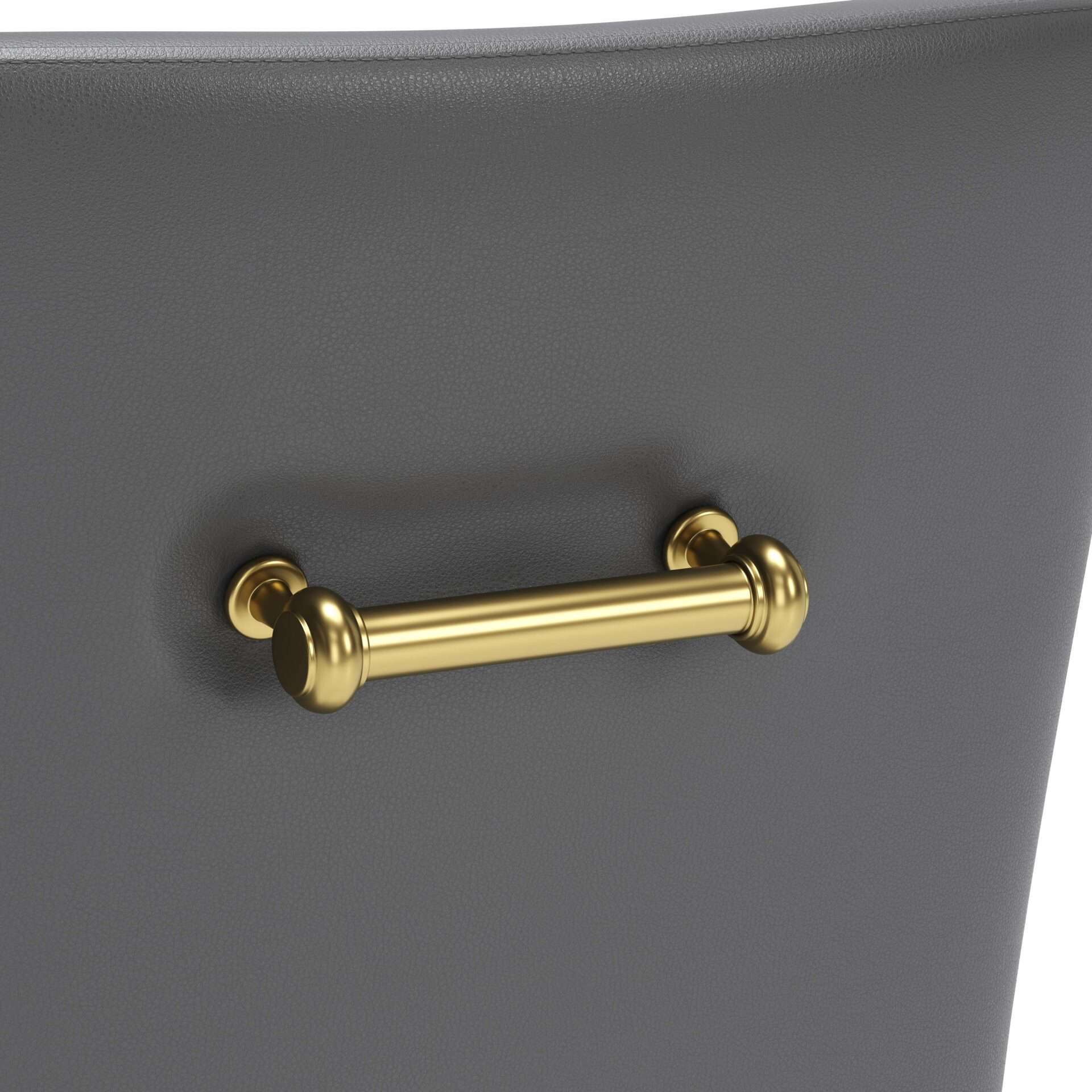 Gray & Gold Upholstered Armchair with Cushion and Metal Legs 9 Gray & Gold Upholstered Armchair with Cushion and Metal Legs - Image 9