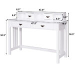 Modern Home Office Desk with 4 Drawers and Removable Organizer 12 Modern Home Office Desk with 4 Drawers and Removable Organizer