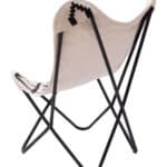 Boho Modern Accent Chair with Cotton Seat and Steel Frame 18 Boho Modern Accent Chair with Cotton Seat and Steel Frame