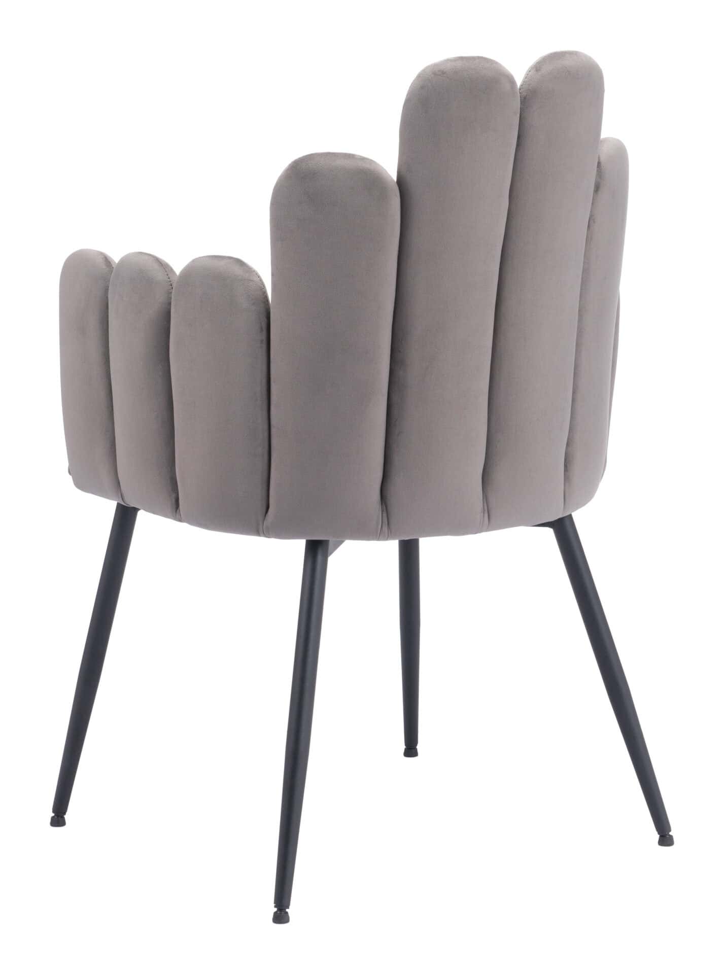Velvet Dining Chair with Steel Frame and Armrest Support (Set of 2) 7 Velvet Dining Chair with Steel Frame and Armrest Support (Set of 2) - Image 7