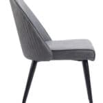 Modern Gray Armless Dining Chairs with Steel Frame (Set of 2) 9 Modern Gray Armless Dining Chairs with Steel Frame (Set of 2)