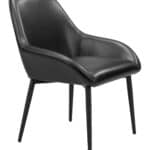 Black Modern Faux Leather Dining Chair with Steel Frame (Set of 2) 13 Black Modern Faux Leather Dining Chair with Steel Frame (Set of 2)