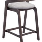 Contemporary Rubberwood Counter Stool in Dove Gray and Espresso (Set of 2) 12 Contemporary Rubberwood Counter Stool in Dove Gray and Espresso (Set of 2)