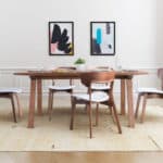 Retro Modern Walnut Dining Chair with Gray Cushion (Set of 2) 7 Retro Modern Walnut Dining Chair with Gray Cushion (Set of 2)