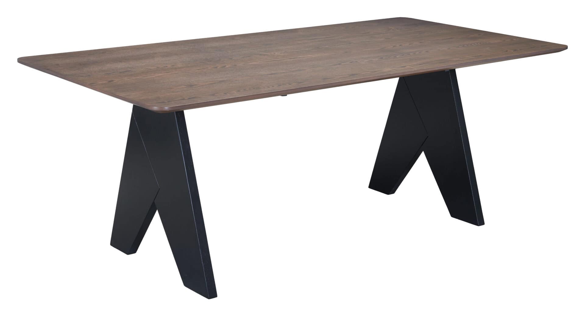 Espresso Rubberwood Dining Table with Modern Rectangular Design 1 Espresso Rubberwood Dining Table with Modern Rectangular Design