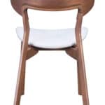 Retro Modern Walnut Dining Chair with Gray Cushion (Set of 2) 12 Retro Modern Walnut Dining Chair with Gray Cushion (Set of 2)